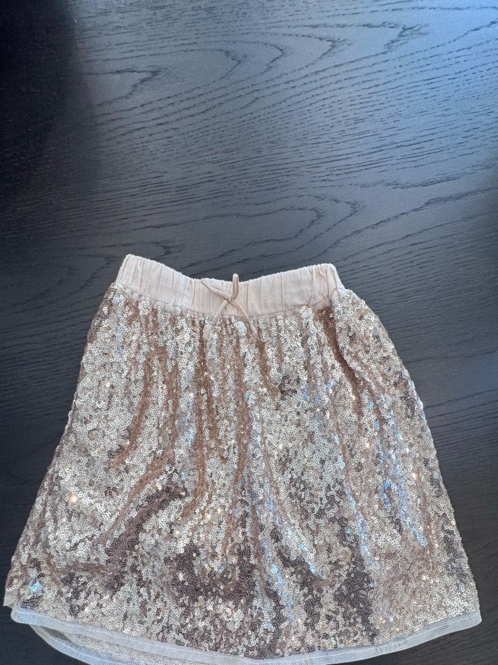 Girls Gold Sequin Skirt